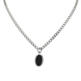 Silver Sweater Necklace Vintage Couple Round Shape Geometric Thai Silver