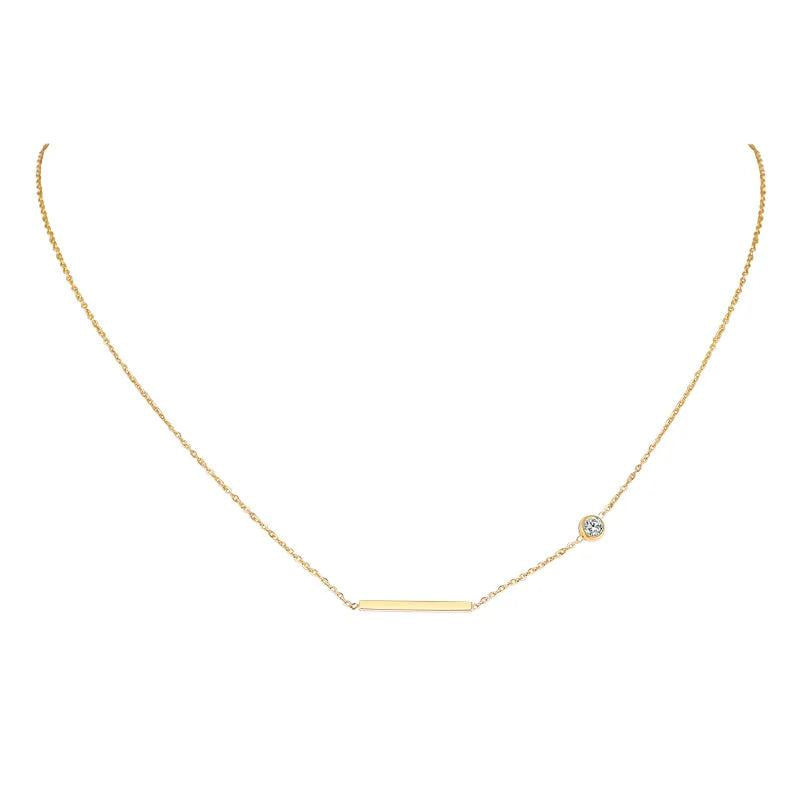 Delicate Petite Sideway Cross Necklace Women