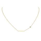 Delicate Petite Sideway Cross Necklace Women
