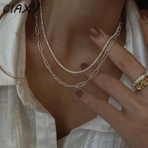 Minimalist Silver Chain Necklace for Women
