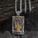 Viking Valhalla Necklace Stainless Steel Yggdrasil Tree Nordic Jewelry
