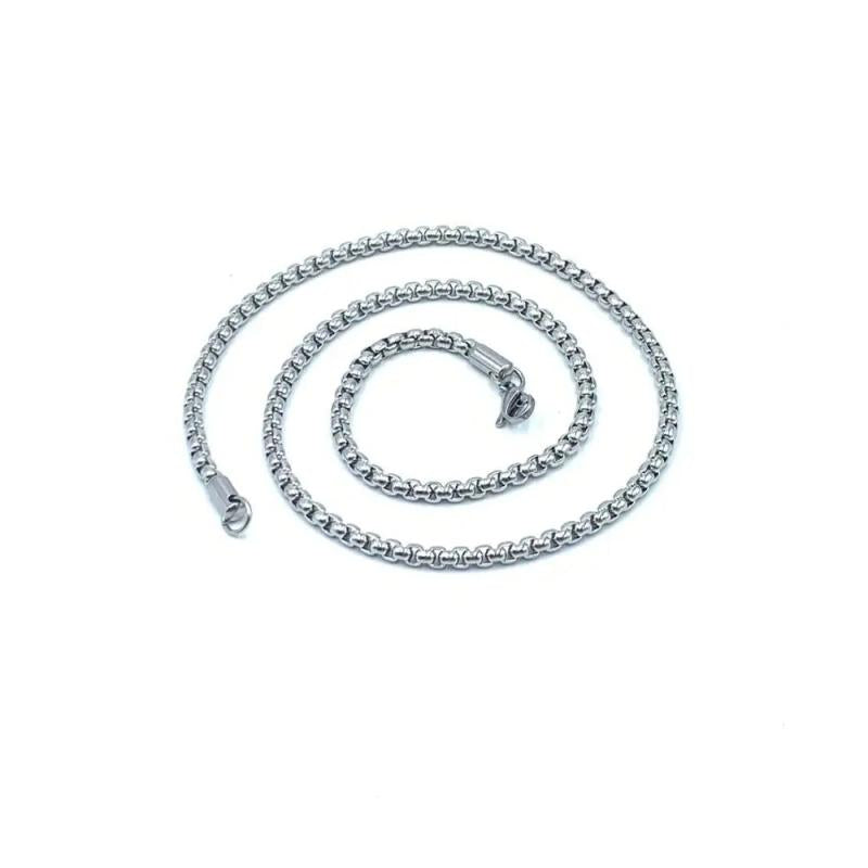 Stainless Steel Box Chain Necklace Charm Jewelry Pendant 45-75CM