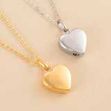 Heart Urn Necklace for Ashes Custom Engraved Stainless Steel Cremation Jewelry