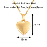 Heart Urn Necklace for Ashes Custom Engraved Stainless Steel Cremation Jewelry