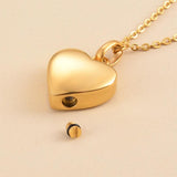 Heart Urn Necklace for Ashes Custom Engraved Stainless Steel Cremation Jewelry