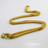 3mm Wide 24 Inches Franco Chain Hiphop Necklace
