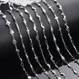Stainless Steel Long Chain Necklaces For Women Silver Heart Cross Necklace