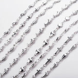 Stainless Steel Long Chain Necklaces For Women Silver Heart Cross Necklace