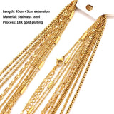 5pcs Stainless Steel Cross Chain Necklace DIY Lobster Clasp