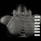 Punk Silver Stainless Steel Wheat Chains Men Necklace Male Choker