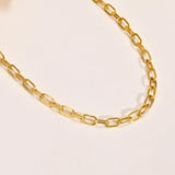 Rectangle Chain Necklace for Women, Stainless Steel Choker