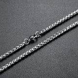 Stainless Steel Single Twisted Necklace Chain Silver