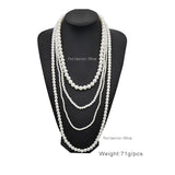Classic Multilayer Pearl Necklace for Women Long Sweater Chain