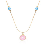 Merliah Mermaid Tale Pearl Necklace Pink Shell Metal Princess Jewelry