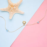 Merliah Mermaid Tale Pearl Necklace Pink Shell Metal Princess Jewelry