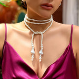 Adjustable Bow Chain Necklace Y2K Accessories
