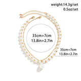 Gothic Pearl Pendant Choker Necklace for Women
