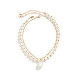 Gothic Pearl Pendant Choker Necklace for Women