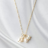 5Pcs Freshwater Pearl Necklace - Irregular Pendant Neck Chain DIY Jewelry