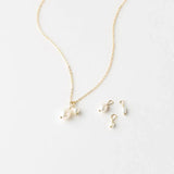 5Pcs Freshwater Pearl Necklace - Irregular Pendant Neck Chain DIY Jewelry