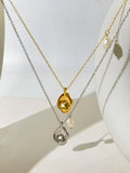 Silver Plated Baroque Pendant Necklace with Natural Freshwater Pearl