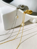 Silver Plated Baroque Pendant Necklace with Natural Freshwater Pearl