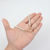 Zirconia Letter Pendant Pearl Necklace For Women Jewelry Gift