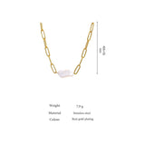 Stainless Steel Pearl Pendant Necklace for Women Girls
