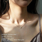 Stainless Steel Necklace with Freshwater Pearl Pendant