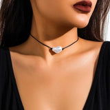 Goth Sexy Wax Line Adjustable Rope Back Chain Necklace Women