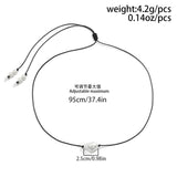 Goth Sexy Wax Line Adjustable Rope Back Chain Necklace Women