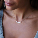 Freshwater Pearls Pendant Choker Necklace 316L Stainless Steel Charms