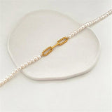 Glass Pearl Necklace for Women Elegant Clavicle Chain Jewelry