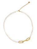 Glass Pearl Necklace for Women Elegant Clavicle Chain Jewelry