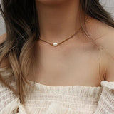 316L Stainless Steel Freshwater Pearl Necklace for Women