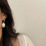 Evil Spirit Drop Earrings & Pearl Ghost Necklace Set