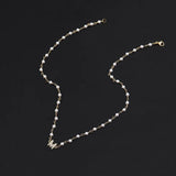Hot Pearl Chain Initial Necklace A-Z Letter Pendant Necklace
