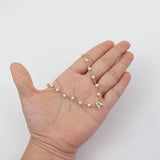 Hot Pearl Chain Initial Necklace A-Z Letter Pendant Necklace