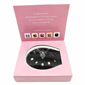 Heart Shape Wish Pearl Pendant Necklace for Women