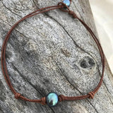 Tahitian Pearl Leather Choker Necklace