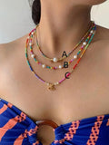 Tribal Style Evil Eye Pendant Necklace with Natural Pearl Choker