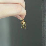 Vintage Marine Octopus Jellyfish Pendant Necklace with Natural Pearl