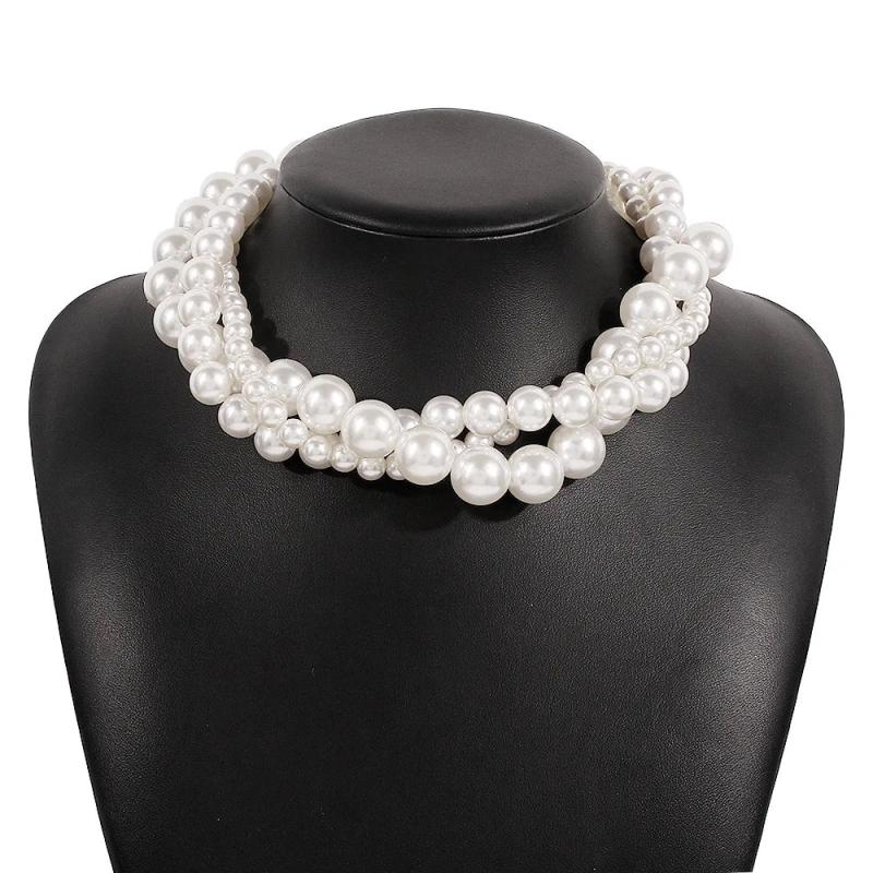 Elegant Multilayer Pearl Necklace for Girls