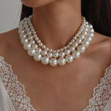 Elegant Multilayer Pearl Necklace for Girls