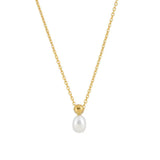 Bohemian Pearl Pendant Necklace, 316L Stainless Steel