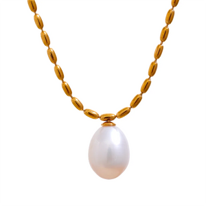 Freshwater Pearl Pendant Sweet Necklace Women Jewelry Gift