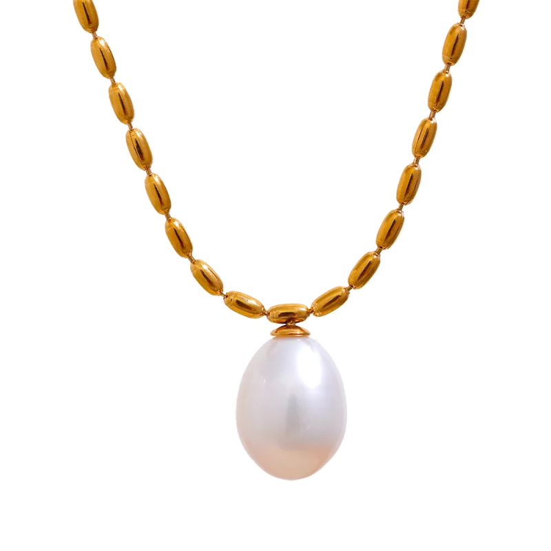 Freshwater Pearl Pendant Sweet Necklace Women Jewelry Gift