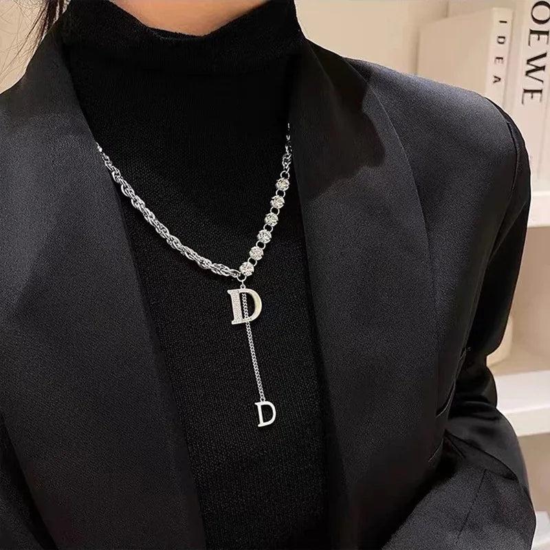Pearl Pendant Choker Necklace Clavicle Chain Open Necklace