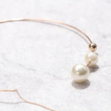 Pearl Pendant Choker Necklace Clavicle Chain Open Necklace
