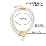 Pearl Multi-layer Beads Choker Necklace Minimalism Wedding Jewelry